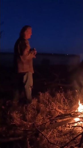 Eddie thinks I’m Nuts #camping #campfire #farm