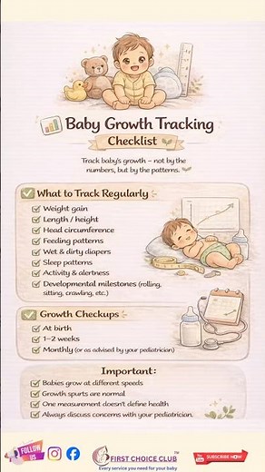 📊 Baby Growth Tracking Checklist