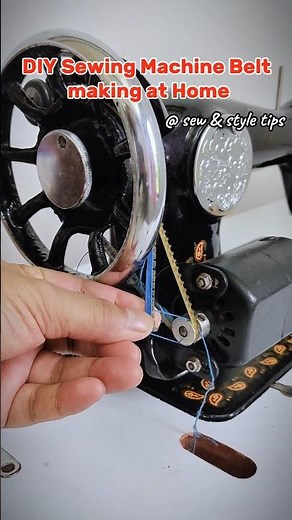 DIY sewing machine motor belt making at home #sewingmachinerepair #tailoringtips #diyideas