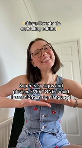 Here are some of my favourite things to do on holiday — shown as a British Sign Language tutorial with signs and phrases!##bsl##britishsignlanguage##sign##signlanguage##deaf##tutorial##learning##sse##signsupportedenglish##disability | Adeleonova