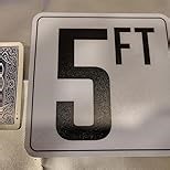 5FT Pool Depth Stickers, 6x6 Inches Vinyl Markers, Waterproof Pool Number Signage, Adhesive Safety Decals for Swimming Pool Decks (1 Pack)