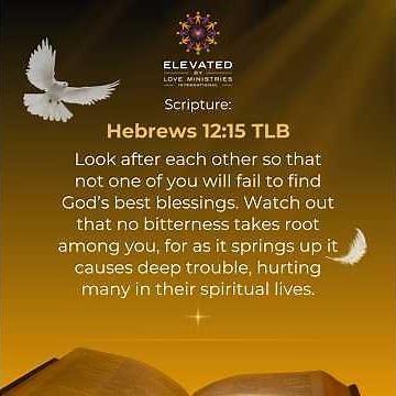 Hebrews 12:15 TLB #bible #bibleverse