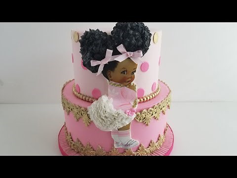 #72- Baby Afro Puff- Pastel para baby shower