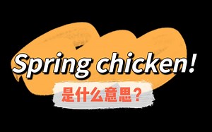 spring是“春天”，chicken是“鸡”，那么spring chicken什么意思？