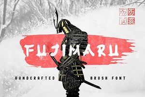 Fujimaru - Ninja's Brush Font, a Font by Nurrehmet Studio