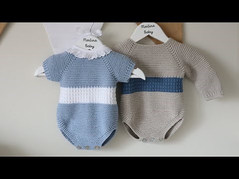 CÓMO TEJER PELELE DE BEBÉ A DOS AGUJAS PASO A PASO | PELELE CARLOS #dosagujas