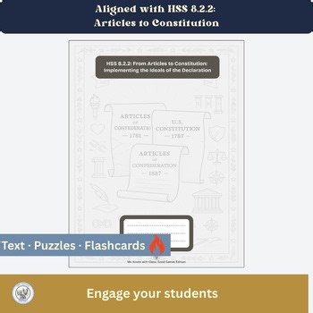 HSS 8.2.2 Articles of Confederation vs Constitution Puzzle Pack
