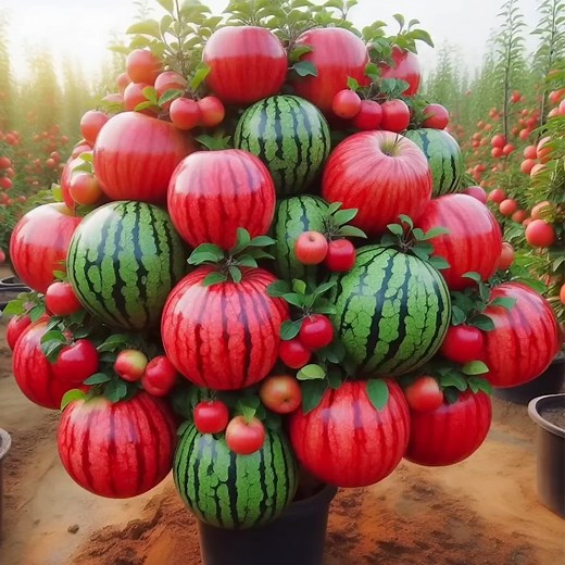Great for harvesting apples on watermelon trees with grafting methods | Garden Tree