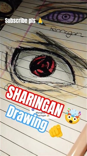 SHARINGAN 🤯 DRAWING 👁️🔴#art #drawing #sharingan #animeeart