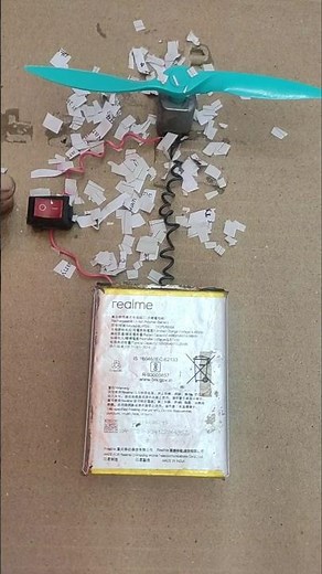 Battery spin amazing science project_Dc Motor #viralshort