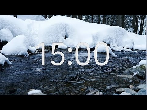15 Minute Timer with Relaxing Music: Winter Landscape Theme