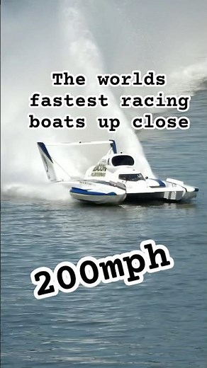 Worlds Fastest Racing Boats Up Close!!😱 #hydroplane #boat #racing