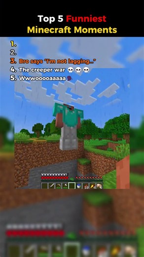 Top 5 Funniest Minecraft Moments #minecraft #memes #shorts