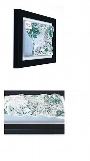 Big Sky Ski Resort 3D Raised Relief Map