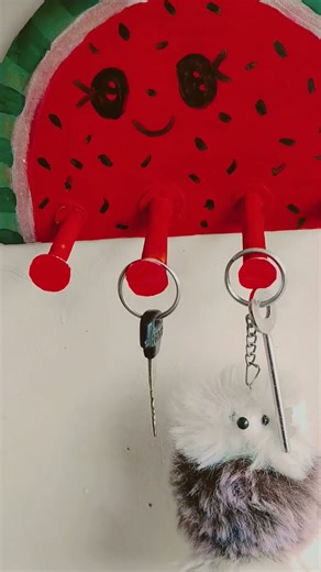 DIY, key holder 🍉#art #drawing #craft
