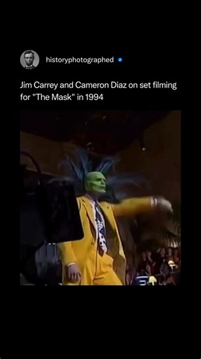 Behind-the-scenes footage from the 1994 filming of The Mask reveals the development of the effortless, natural chemistry between stars Jim Carrey and the first-time actress Cameron Diaz. The content also highlights the extensive practical makeup effects and Carrey's physical comedy style that brought the iconic, cartoonish character to life. Credit: Warner Bros. Entertainment | History In Pictures
