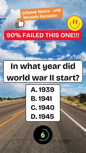141K views · 8K reactions | In what year did world war || start? | Speak Native - With Mostafa Ramadan | Facebook