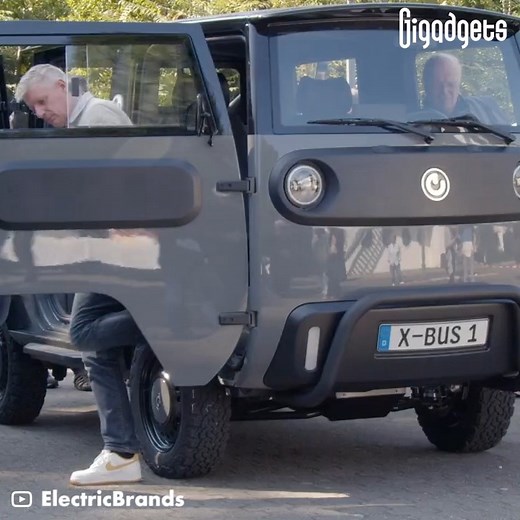 This electric vehicle has a swappable rear cabin that lets you change between a dump truck, a camper, a pickup truck and more. The ElectricBrands XBUS is designed for both commercial and private use and features a swappable modular design. The EV will be produced in Germany with a starting price of $23,800. | GIGadgets
