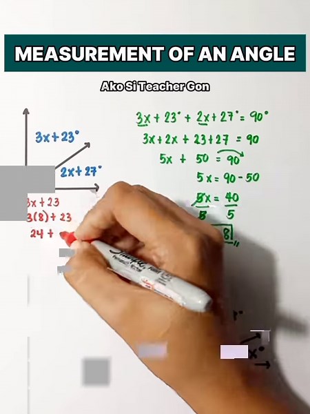 53K views · 429 reactions | Finding the measurement of an ANGLE‼️ #basicmath #MathTrick #mathteachergon #mathhacks #mathematics #MathTutor #teachergon #math #mathreview #angles | Ako si Teacher Gon | Facebook