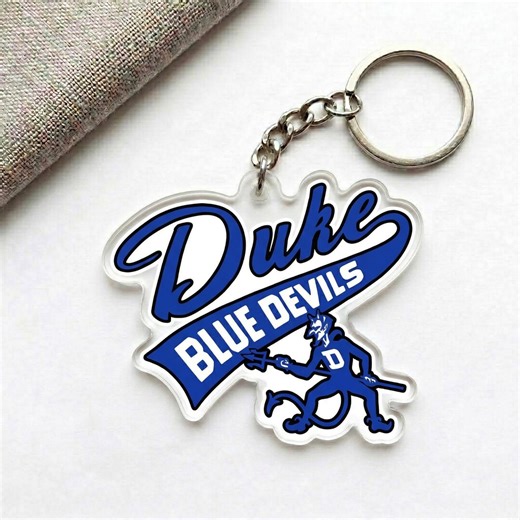 Duke Blue Devils Style Acrylic Keychain – College Keyring for Keys, Backpack, Gift - Etsy