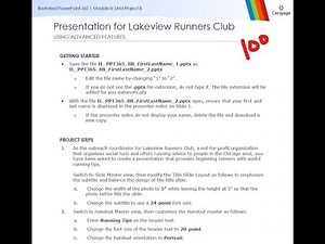 Illustrated PowerPoint 365 | Module 8: SAM Project B