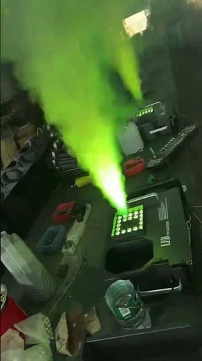 YUER™️ DMX LCD display 1500W vertical Smoke machine RGB LED dj lights fogger Colorful stage