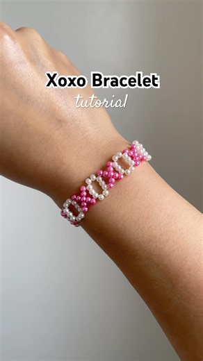 xoxo bracelet tutorial #beadedbracelet #tutorial #diy #preppy