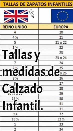 CHILDREN'S SHOES International Sizes and Measurements