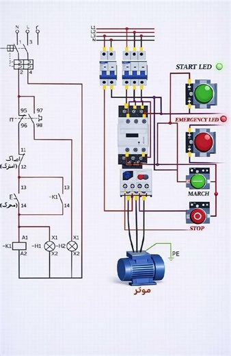 Complete Motor Starter Control Circuit Diagram3 Phase Motor Starter Wiring | Start Stop Control