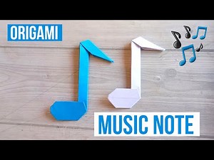 MUSIC NOTE ORIGAMI| TUTORIAL| HOW TO NAKE PAPER MUSIC NOTE CRAFT| #tutorial #musicnote #origami