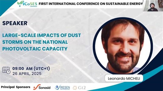 Prof. Leonardo Micheli – Large-Scale Impacts of Dust Storms on National Photovoltaic Capacity | Ahmed E.