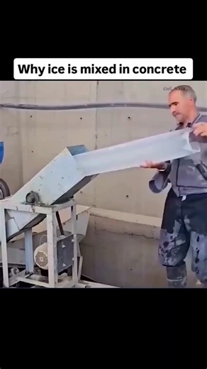 Why is ice mixed in concrete❓#shorts #concretetechnology