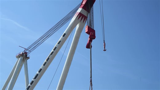 Ichabod: the powerhouse of the Mississippi River. Located at the Port of Memphis, this 1,250-ton derrick crane connects barge, truck, and rail to keep projects moving. With integrated engineering, lifting, transport, storage, and access to 20,000 miles of rail, Ichabod is a critical link in the nation’s heavy transport supply chain. See what Ichabod can do for your next project: https://ow.ly/JaCV50Xxa0y #Barnhart #HeavyLifting #SupplyChain #PortOfMemphis | Barnhart
