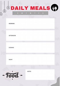 Daily Meal Planner: Food Log, Diet & Nutrition Tracker (digital Download PDF) - Etsy