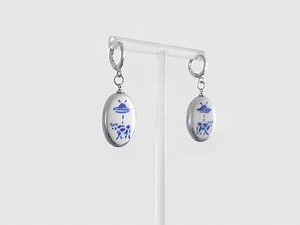 Cold Porcelain Alien Abduction Earrings - 18k Real Gold Plated - Etsy