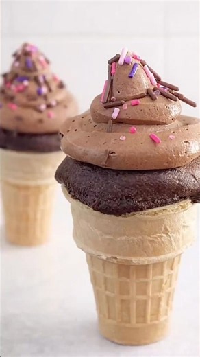 Summer‑End Ice Cream Cone Cupcakes #homemadedessert #newrecipe #partyfood #kidsfood #viral #fyp