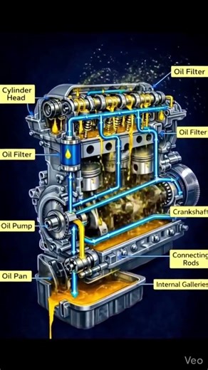 Engine Lubrication System #mechaniclife #automobile