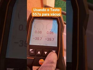 Como fazer o vácuo usando o Testo 557s.