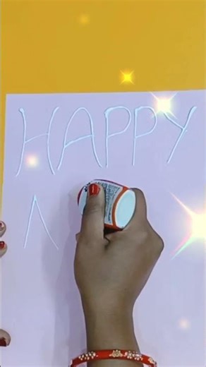 5 minutes to make happy new year card/DIY creative ideas
