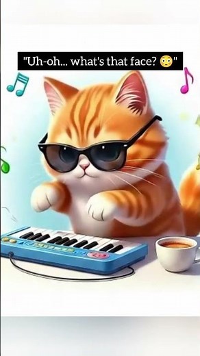Cat + Piano + Surprise 🫢 #funny #Shorts #funnycat #catsong #funnycat #viralshort #cat #ai #animals