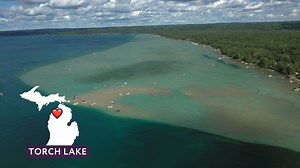 Bird's-eye view of Michigan's deepest inland lake! Have you ever waded in the ombre shallows of Torch Lake? | MLive.com
