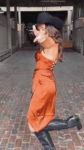 Who doesn’t love a silky dress, a cowgirl hat, and a pair of boots? 😝 If you haven’t watched the official music video for “Ow in Cowboy” or streamed the song yet — what are you waiting for? Go check it out! (Link in bio)🤠 Because seriously… who doesn’t love a cowboy? 💋 | Shea Fisher