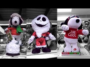 Christmas 2016 Animatronic Snoopy Figures - Peanuts Theme Song Dolls Halloween Full Episode