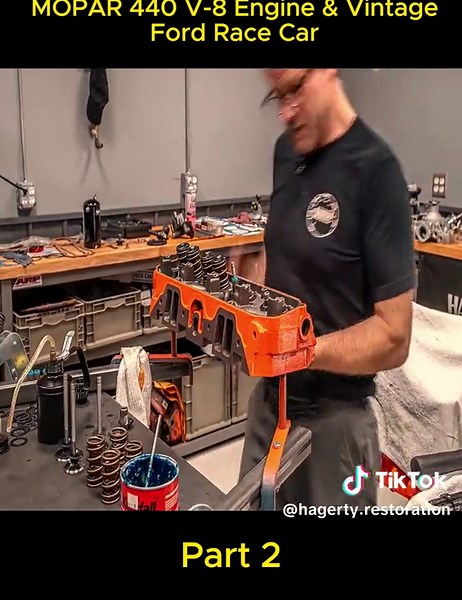 MOPAR 440 V-8 Engine and Vintage Ford Race Car #restoration #enginerebuild #carengine #fyp #foryou