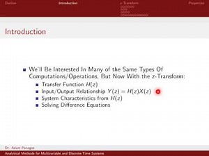 Introduction to the Z-Transform - Z-Transform Part 1