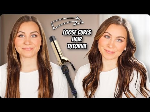 HOW TO: EASY LOOSE CURLS WITH CURLING IRON | HAIR TUTORIAL WITH HOT TOOLS GOLD 1.5" CURLING IRON