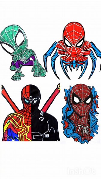 Spider-man: 4 Epic Styles #drawing #spiderman #art #howtodraw #marvel #shorts