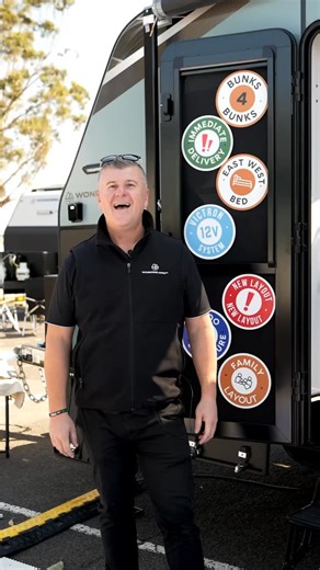 Wonderland RV on Instagram: "Kevin’s introducing our brand new 21ft 07in quad bunk caravan, and we’re excited to finally share it with you! Finally, a full off-road and off-grid quad bunk caravan with a generous payload packed into a 3.5T ATM caravan. This smart layout includes a full rear ensuite, quad bunks positioned opposite each other, an east-west bed, and a central kitchen and lounge 💨 Check out the full walkthrough in the video for all the details. Let us know in the comments what you t