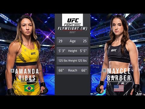 AMANDA RIBAS VS MAYCEE BARBER FULL FIGHT UFC ON ABC 5