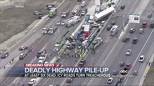 DEADLY HIGHWAY PILEUP: A major ice storm led to several multi-vehicle crashes in the South including a highway pileup in Fort Worth, Texas, that included up to 100 cars and left at least six people dead. Marcus Moore is there. https://abcn.ws/3jI8nyx | ABC World News Tonight with David Muir